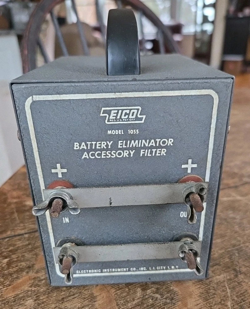Vintage EICO Model 1055 Battery Eliminator Accessory Filter Battery
