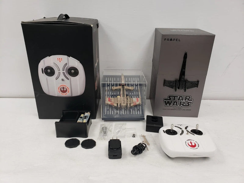 Star Wars SW-1977R white drone with red details, controller, batteries and charger