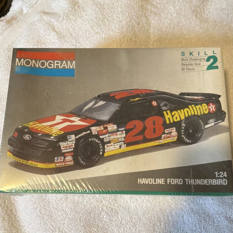 DAVEY ALLISON Monogram 1:24 Havoline Ford Thunderbird Racing Car Model Kit