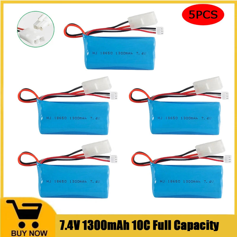 7.4V 1300mAh Lipo battery with Tamiya plug for meizhi 2856 high speed RC truck