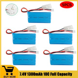 7.4V 1300mAh Lipo battery with Tamiya plug for meizhi 2856 high speed RC truck
