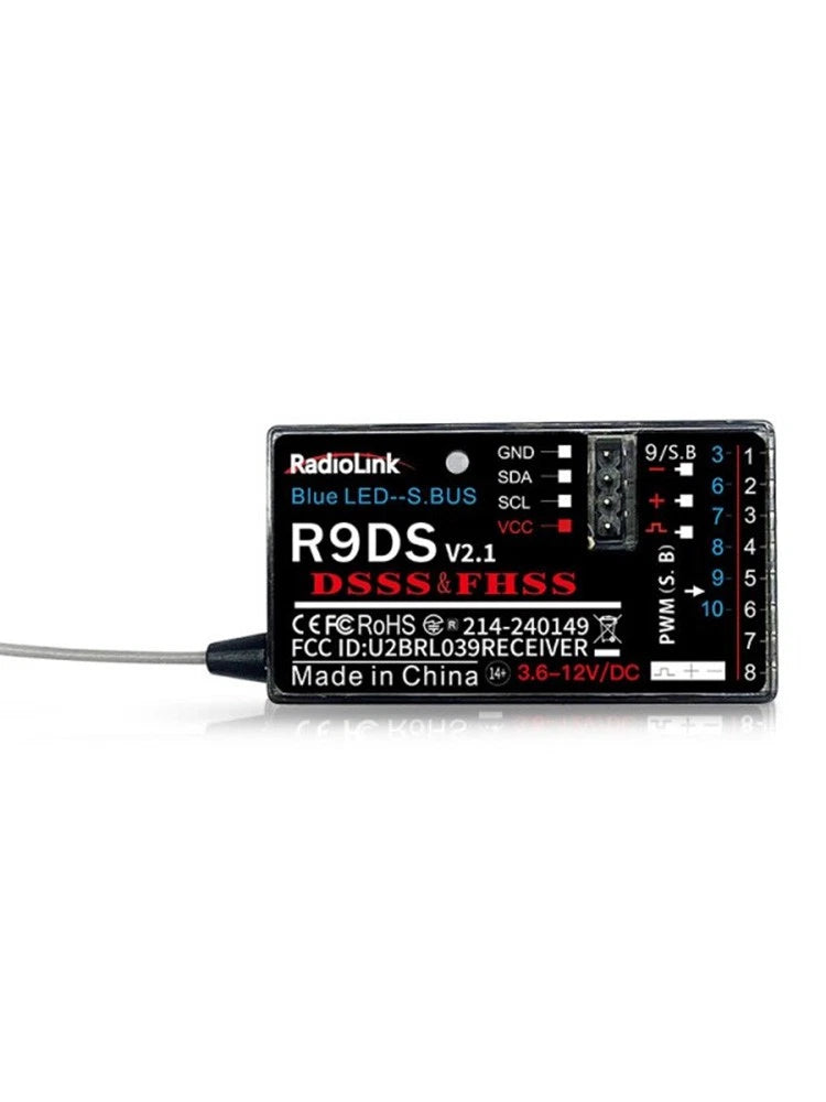 Multifunctional Radiolink R9DS V2.1 Receiver Fit Fixed Wing Car Quadcopter Drone