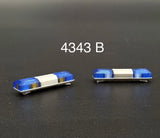 2-Pack 1/43 Scale Model Blue Amber Flasher Smith Wesson 8880 Lightbar 4343B
