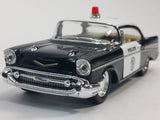 New 5" Kinsmart 1957 Chevrolet Bel Air Police Car 1:40 Chevy Cop Diecast Model