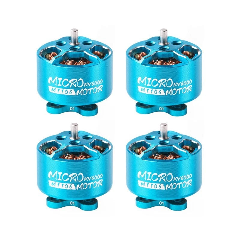 4PCS MICRO M1106 KV6000 FPV Drone Motor High Quality Motor for 90mm/110mm Drone