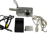 Fujifilm Finepix J50 - 8MP digital compact camera - silver W New Battery  TESTED