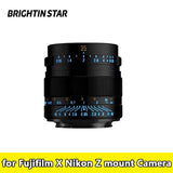 Brightin Star 35mm F0.95 Luminous Version APS-C Manual Focus Lens for Fuji Nikon