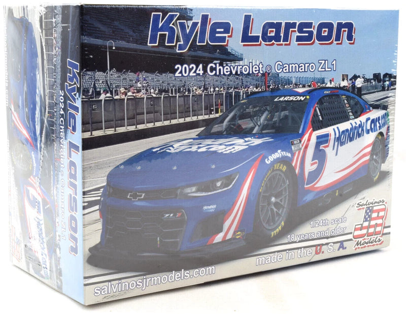 1/24 scale NASCAR car model kit box with Kyle Larson Hendrick Camaro ZL1 artwork
