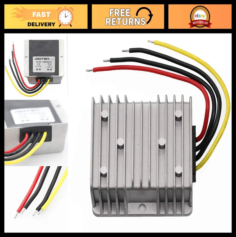 12V 10A Waterproof Boost Converter Module DC 6V-11V Step-Up Power Supply