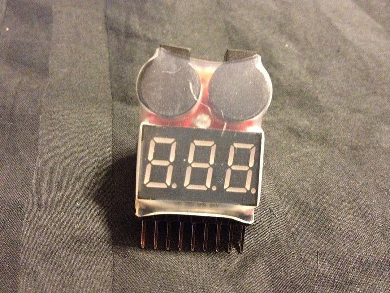 NEW 2in1 Indicator 1-8s RC Lipo Battery voltage Tester low voltage Buzzer Alarm Battery