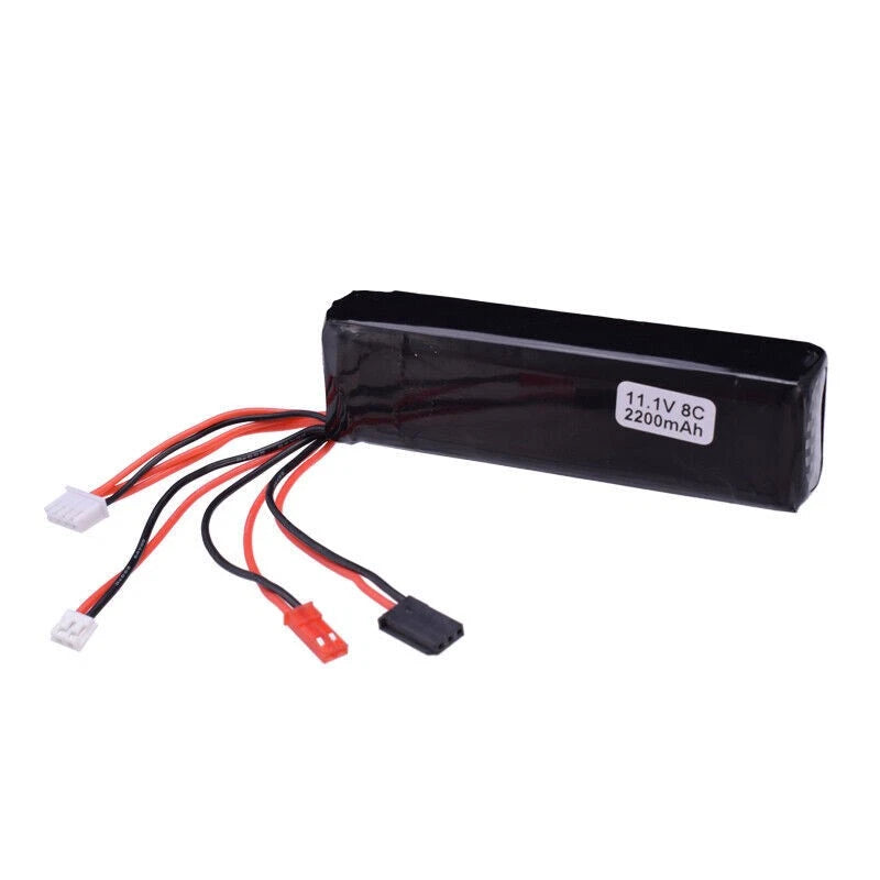 1PC 11.1V 2200mAh 3S 8C Lipo Battery JST JR Futaba Plug For RC Transmitter Drone