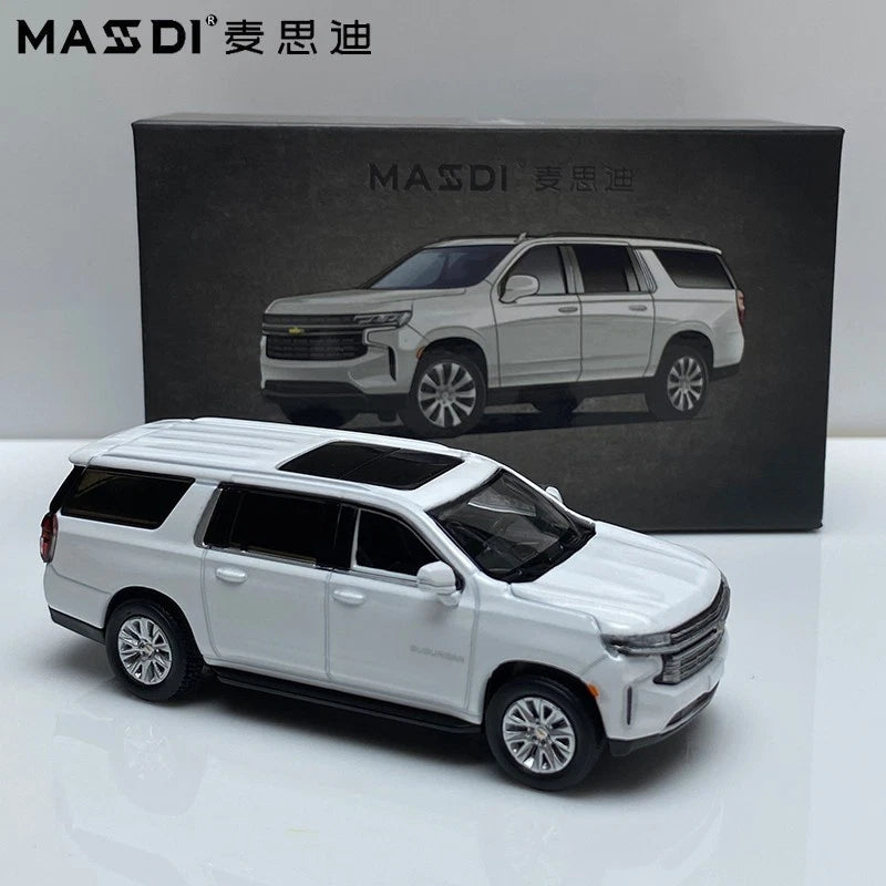 White Suburban Diecast Model Car 1/64 Scale - Alloy Collection Gift