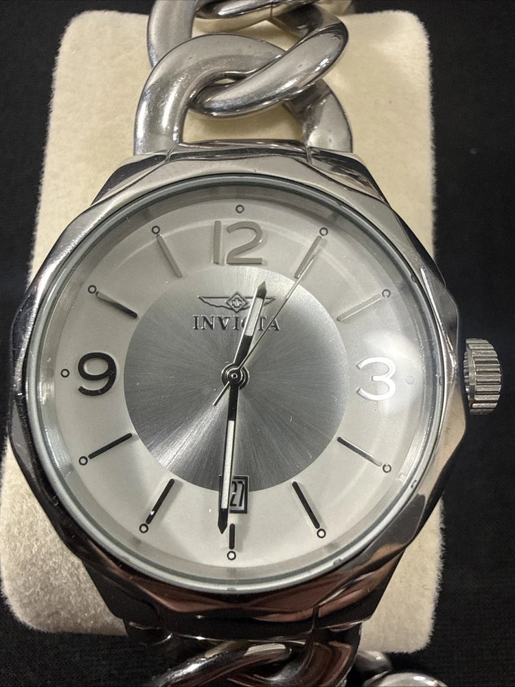 INVICTA ANGEL TRITNITE NIGHT GLOW MODEL NO:15406 NEW BATTERY! RUNS EXCELLENT!! Battery