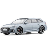 1:32 Audi RS6 Model Car Alloy Metal Diecast Toy Cars Doors Open with Light Gray