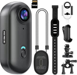 4K Mini WiFi Action Camera with 64GB, Waterproof, Helmet Mount, Portable DV