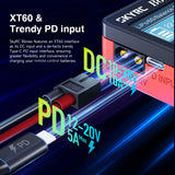 Smart DC/PD battery charger with XT60 connector and cable ends