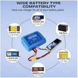 80W 6A Smart Battery Pack Charger for 1S-6S LiPo Life Li-ion