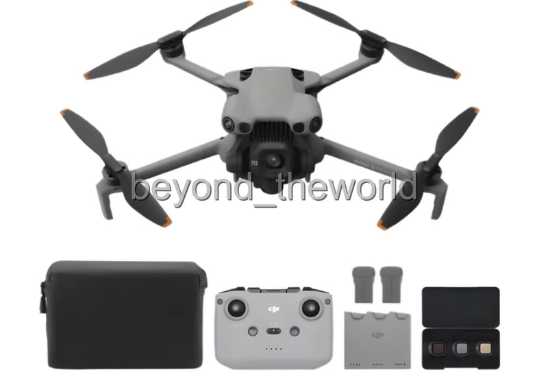 DJI Mini 5 Pro drone with carrying case, batteries, and remote controller