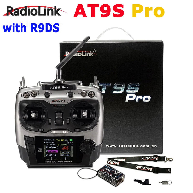 Radiolink AT9S PRO 2.4G 12CH Remote Control with R9DS Receiver For DIY RC Drone