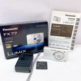 Panasonic DMC FX77 Compact Digital Camera White Used pre-owned condition