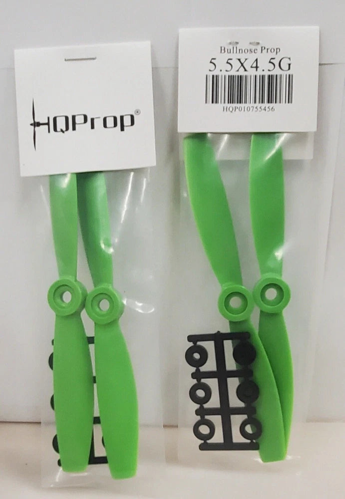HQ Prop Green  5x4.5 x 2 Blade Propeller Set WITH 4 PROPS 2 CW 2 CCW US SELLER