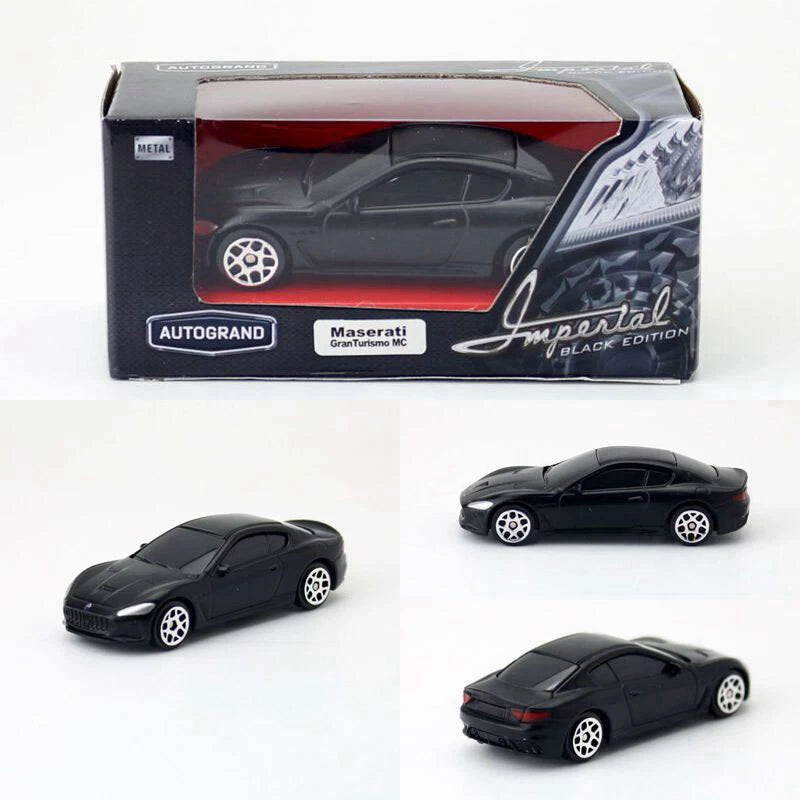 1/64 Scale Maserati GranTurismo MC Model Car Metal Diecast Toy Cars Matte Black