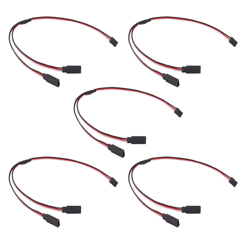 5Pcs 12" / 300Mm Servo Cable Y Harness Extension Cord 22Awg 60 Cores for RC Car