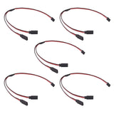 5Pcs 12" / 300Mm Servo Cable Y Harness Extension Cord 22Awg 60 Cores for RC Car