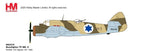 1/72 scale model fighter aircraft with tan and blue camouflage and roundel