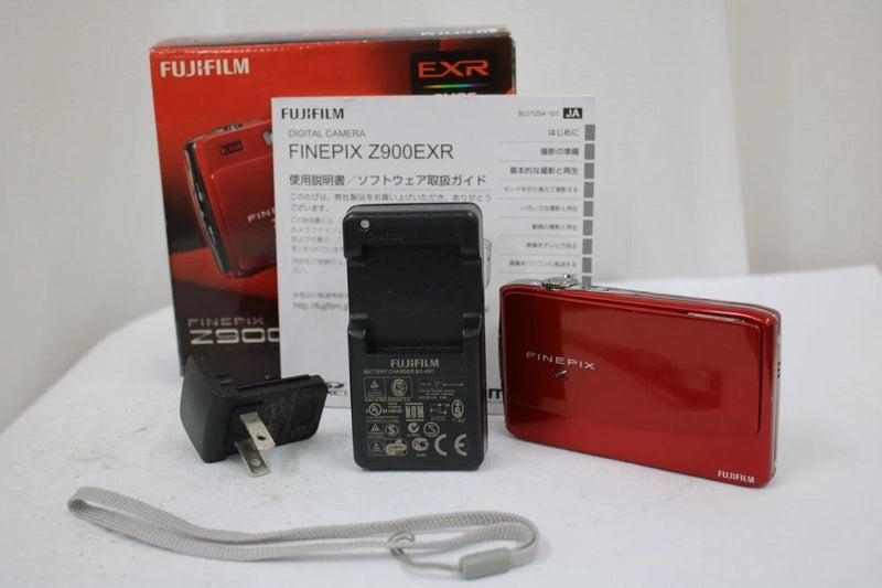 Fujifilm FINEPIX Z900 EXR Red Compact Digital Camera Tested Working Japan