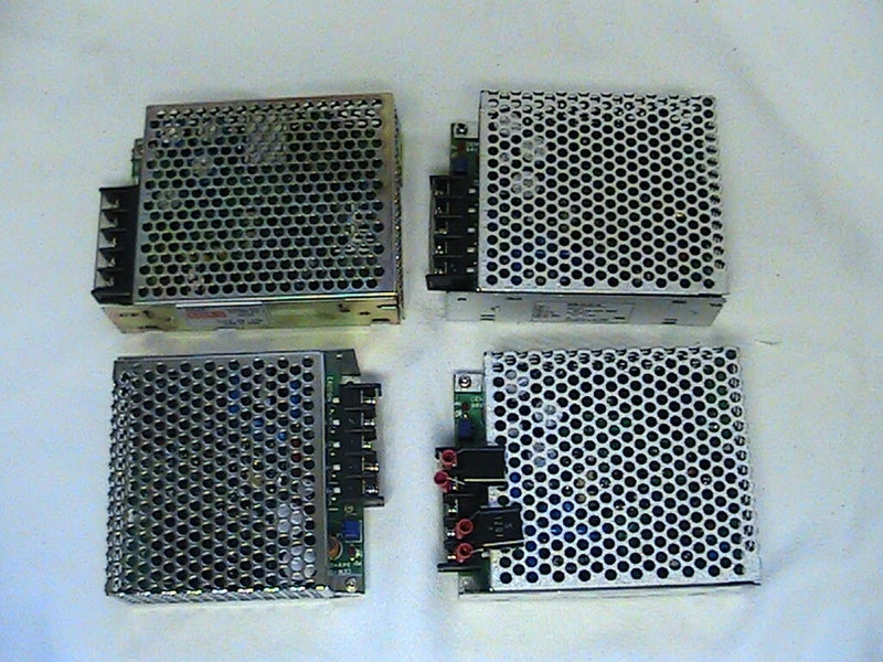 4 USED 5 VOLT DC POWER SUPPLIES RS-9-5/A    RS-8-5/A    K25A-5  85-132 VAC INPUT