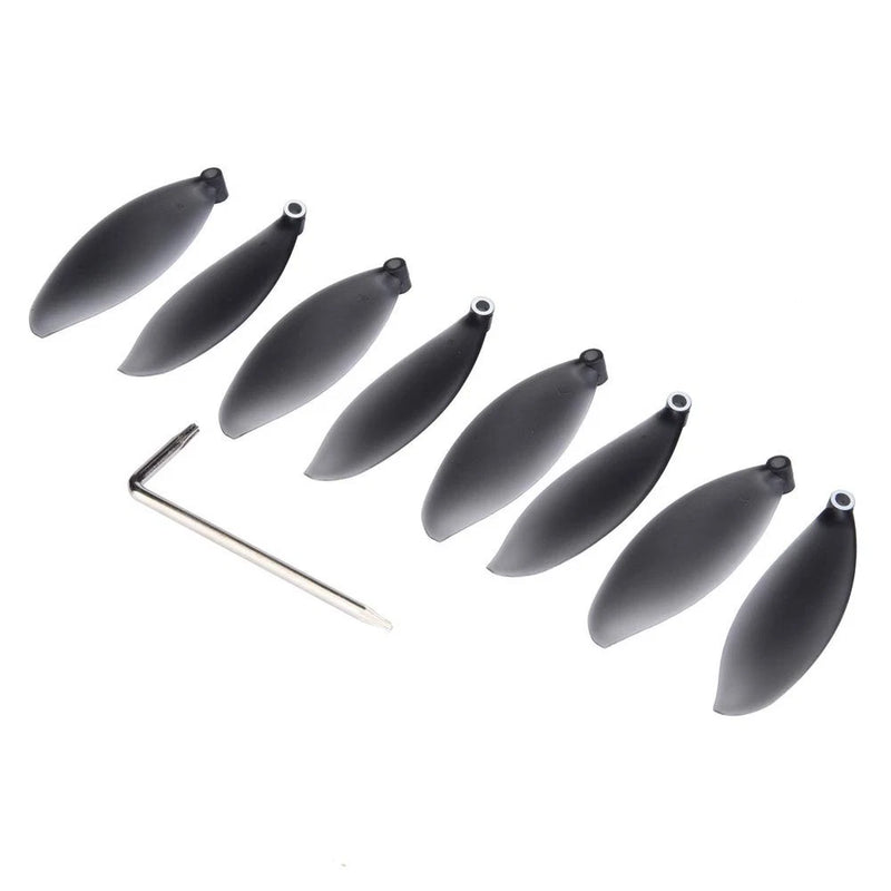 RC drone propeller blade set, 8 black CW/CCW replacement blades with hex key