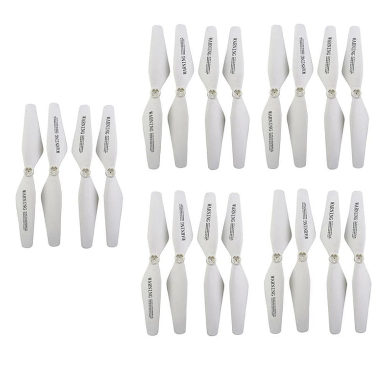 Drone propeller blade set: ten CW/CCW pairs, white blades with hub markings