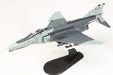 1/72 F-4G Wild Weasel V model aircraft on black display stand, gray and teal