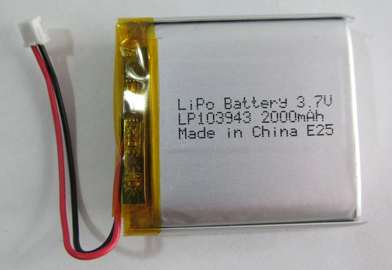 NEW 3.7V 2000MAH RECHARGEABLE LIPO/ LITHIUM POLYMER RC BATTERY 43 x 39 x 10 MM