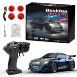 1:64 Scale Mini Drift Car, 2.4GHz 4WD Full Proportional Model Vehicle with LED Battery