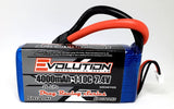 Evolution 4000mAh 110C 2S 7.4v Drag Racing Lipo Battery Pack w/XT90 Connector Battery