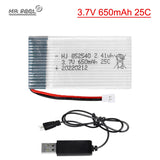 3.7V 650mAh 25C Lipo Battery for SYMA X5 X5C X5SW X5SC RC WLtoys V252 XT Flyer