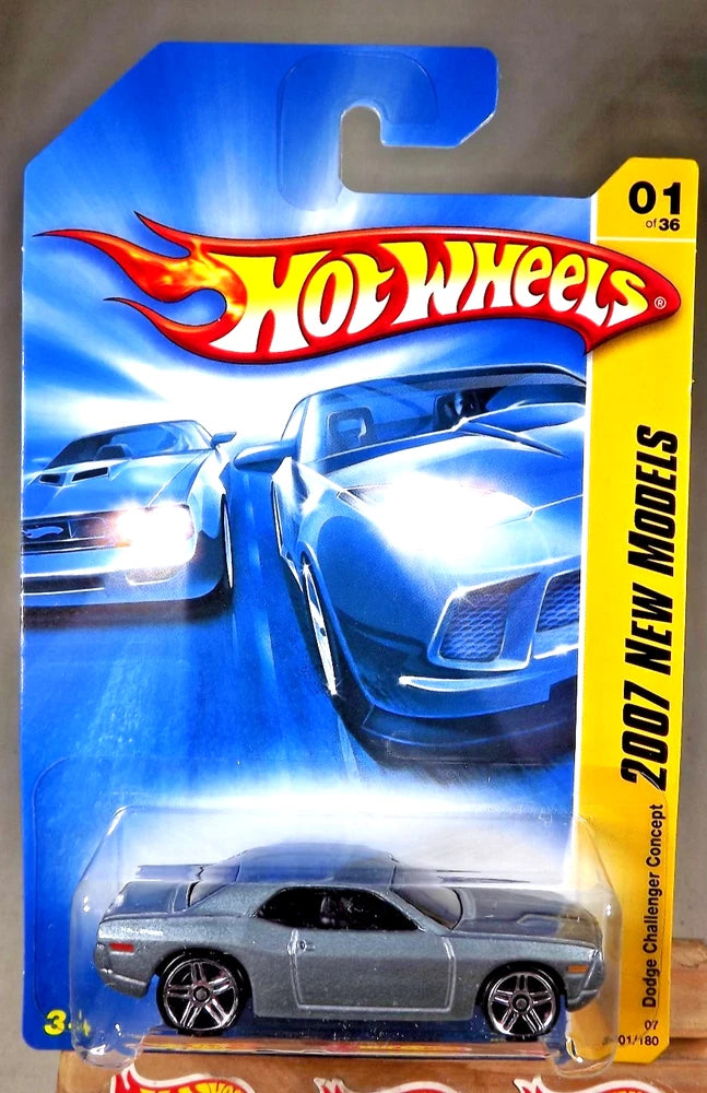 2007 Hot Wheels #1 New Models 1/36 DODGE CHALLENGER CONCEPT Gray Variant w/Pr5Sp