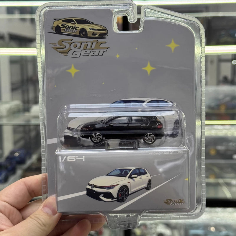 1:64 Golf GTI Mk8 8th Gen Black Diecast Alloy Model Car Hobby Display Gift
