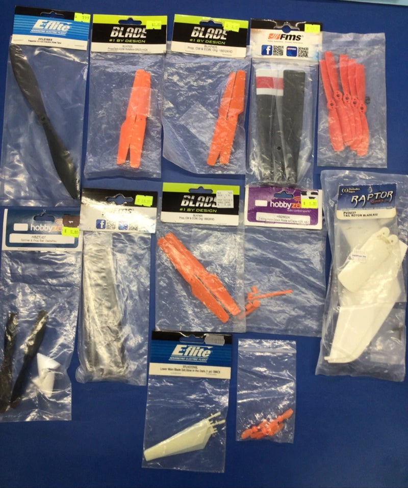 Rc Airplane Propellers And Other Items Assortment Bulk Mix Different  Lot #63