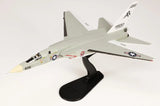 White US Navy RA-5C Vigilante 1/72 model aircraft on black display stand