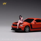 1/18 1/24 1/43 1/64 1/87 Miniature Sitting Beauty Scene Props Figure For Cars