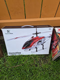 GizmoVine 3.5 channel RC helicopter box with red, white, and black helicopter illustration