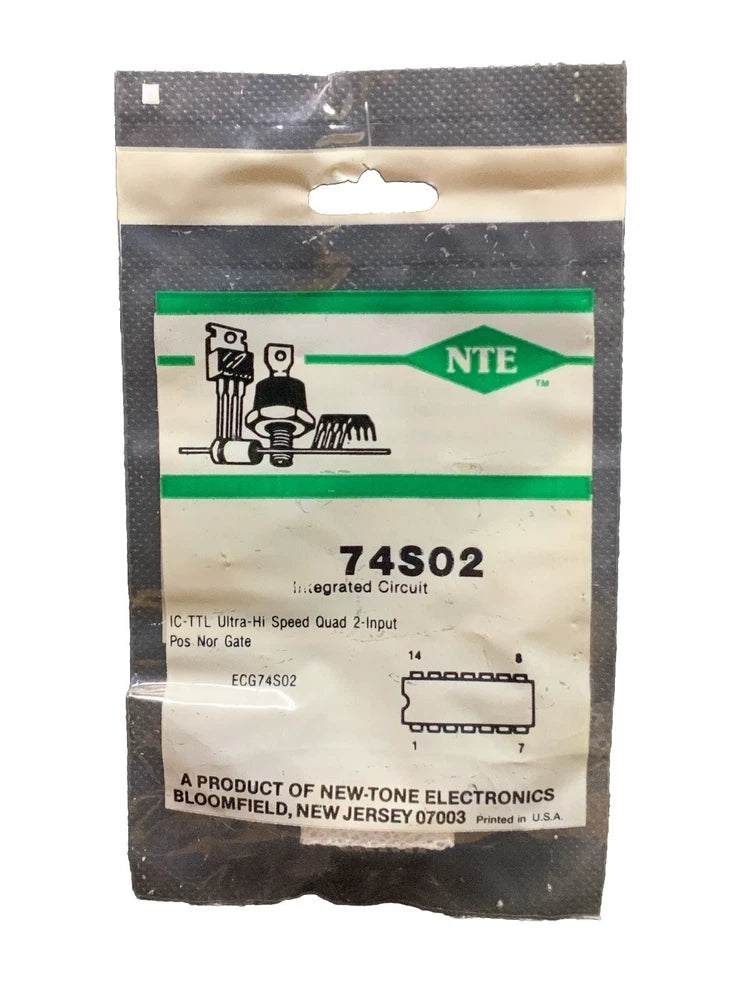 NTE74S02 IC TTL Ultra Hi Speed Quad 2 Input Pos NOR Gate ECG74S02