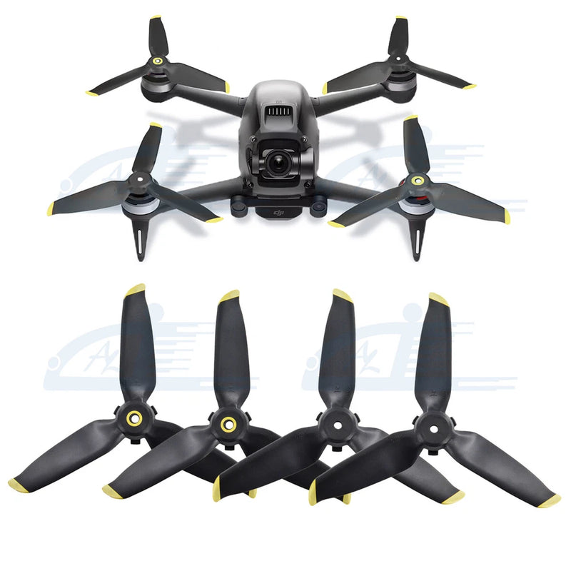 4PCS Low-Noise Propellers Blades For DJI FPV Drone Combo Quick Release Prop Gold