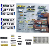 Customised 1:64/50/43/32/24/18 Diorama Licence Plate Model for Diecast Model Car