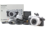 [MINT] Panasonic LUMIX DMC-GF7 Silver Double Zoom Kit 12-32 35-100mm English
