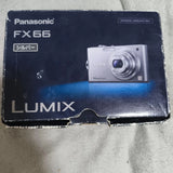Panasonic LUMIX DMC-FX66 Compact Digital Camera 14MP Silver Tested Condition