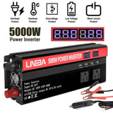 Inversor Para Carro Auto Coche Convertidor De Corriente 12V a 110V / 24V a 110V